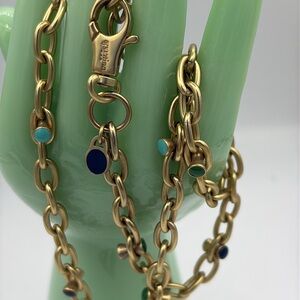 Spartina 449 14kt Gold Plated Necklace with Colorful Enamel Embellishments